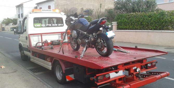 Remorquage moto Béziers